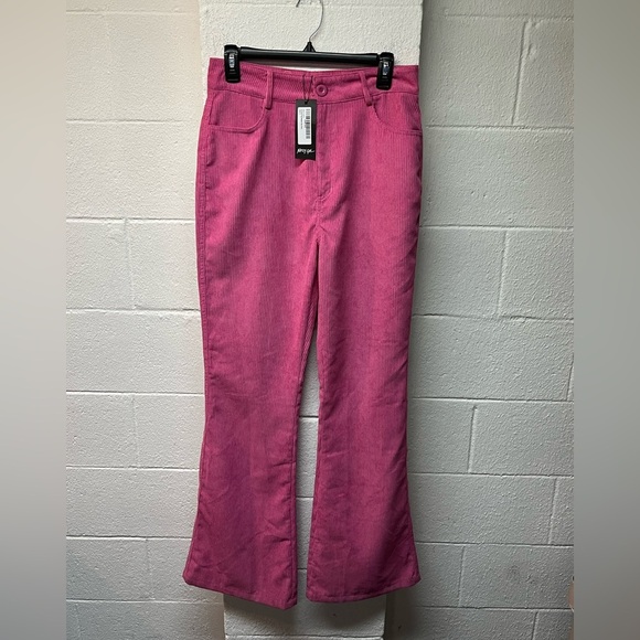 Nasty Gal Pink Boot Cut Pants. Size 8 - Picture 1 of 6
